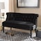 Baxton Studio Flax Black Velvet Upholstered 2-seater Loveseat 143-8100 - alternate 7